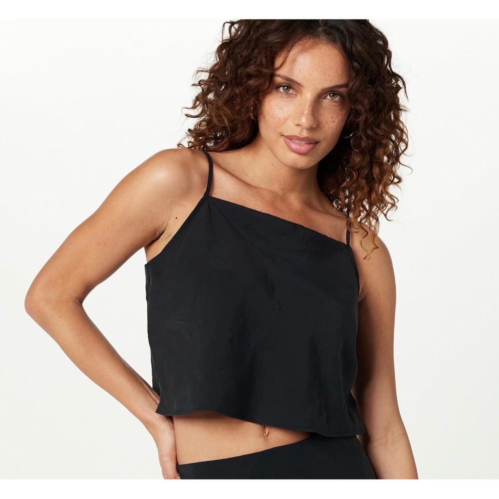 NWT The Drop‎ Helia Relaxed Cropped Tank Top Off-Black Small